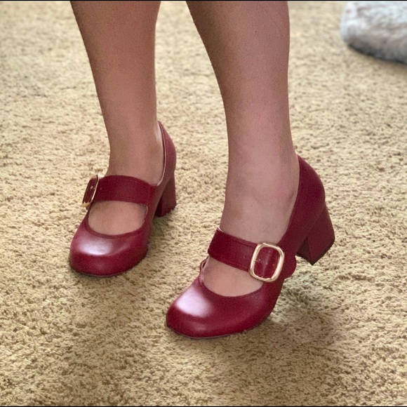 Burgundy Vintage Shoes - Picture 1 of 5